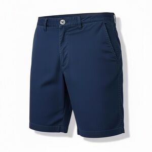 George Men’s Navy Blue Chino Shorts Size 36 Flat Front Casual Classic